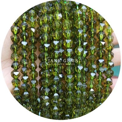 Genuine Faceted Gemstone Loose Beads High Durability for Jewelry Making