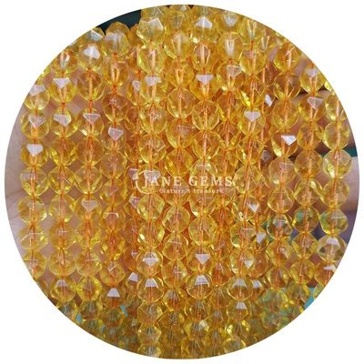 Genuine Faceted Gemstone Loose Beads High Durability for Jewelry Making