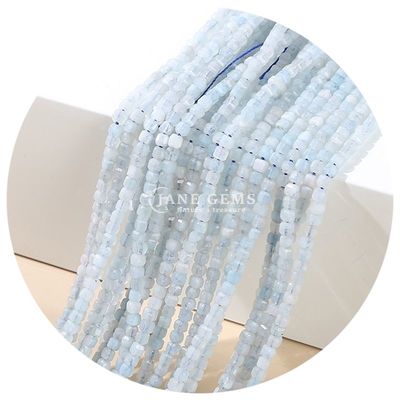 Wholesale Stone Loose Beads Natural Real Crystal Gemstone Loose Beads Square Cube Loose Beads for Bracelet Making