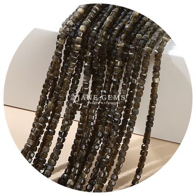 Wholesale Stone Loose Beads Natural Real Crystal Gemstone Loose Beads Square Cube Loose Beads for Bracelet Making