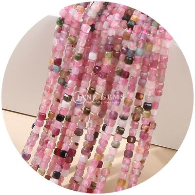 Wholesale Stone Loose Beads Natural Real Crystal Gemstone Loose Beads Square Cube Loose Beads for Bracelet Making