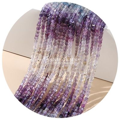 Wholesale Stone Loose Beads Natural Real Crystal Gemstone Loose Beads Square Cube Loose Beads for Bracelet Making