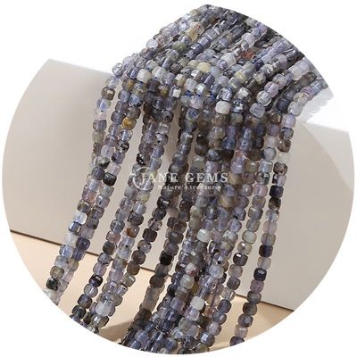 Wholesale Natural Crystal Gemstone Loose Beads Square Cube Loose Bead Amethyst Tourmaline Tiger Eye Bead for Jewelry