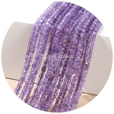 Wholesale Natural Crystal Gemstone Loose Beads Square Cube Loose Bead Amethyst Tourmaline Tiger Eye Bead for Jewelry