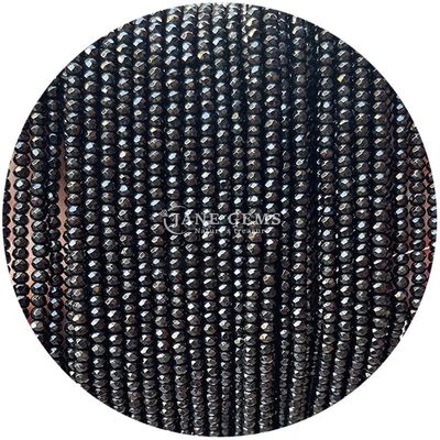 White Black Chalcedony Gems Bead Natural Crystal Faceted Abacus Shape Small Loose Bead Strands for Bracelets