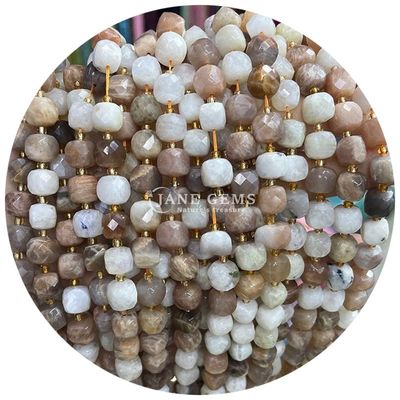 Wholesale Natural Gemstone Loose Beads Flourite Crystal Stone Loose Beads Moonstone Loose Bead Spacers for Diy Jewelry