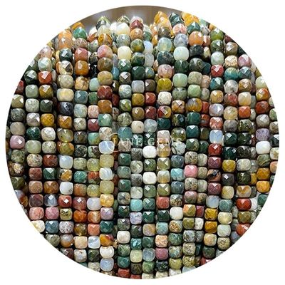Wholesale Natural Gemstone Loose Beads Flourite Crystal Stone Loose Beads Moonstone Loose Bead Spacers for Diy Jewelry