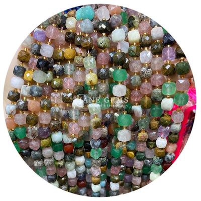 Wholesale Natural Gemstone Loose Beads Flourite Crystal Stone Loose Beads Moonstone Loose Bead Spacers for Diy Jewelry