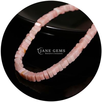 Wholesale Natural Jade Loose Beads Real White Opal Loose Beads Square Slice Shape Loose Beads Spacers For DIY Jewelry