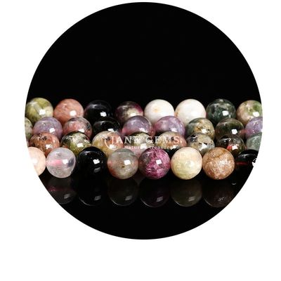 Wholesale Natural Stone Round Loose Beads 8mm Pink Zebra Jasper Loose Beads Tourmaline Round Beads Spacers For Jewelry