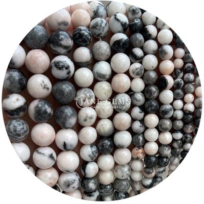 Wholesale Natural Stone Round Loose Beads 8mm Pink Zebra Jasper Loose Beads Tourmaline Round Beads Spacers For Jewelry