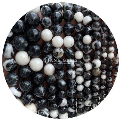 Wholesale Natural Stone Round Loose Beads 8mm Pink Zebra Jasper Loose Beads Tourmaline Round Beads Spacers For Jewelry
