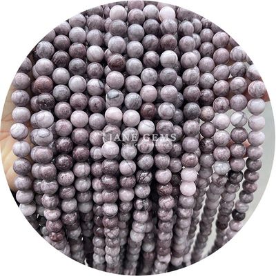 Wholesale Natural Stone Round Loose Beads 8mm Pink Zebra Jasper Loose Beads Tourmaline Round Beads Spacers For Jewelry