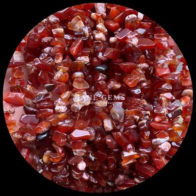 Red Agate Gems Bead Natural Crystal Irregular Shape Chip Gravel Stone Loose Bead Strands For Bracelets