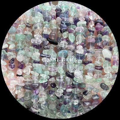 Aquamarine Fluorite Gems Bead Natural Crystal Irregular Shape Chip Gravel Stone Loose Bead Strands For Bracelets