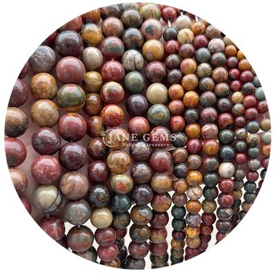 Wholesale Natural Gemstone Round Loose Beads 8mm Hematite Loose Beads Lava Stone Round Agate Beads Spacers for Jewelry M