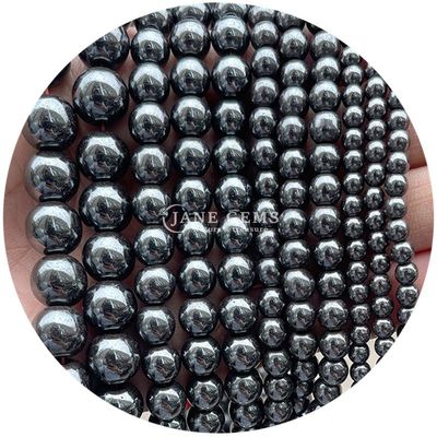 Wholesale Natural Gemstone Round Loose Beads 8mm Hematite Loose Beads Lava Stone Round Agate Beads Spacers for Jewelry M