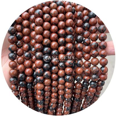 Wholesale Natural Gemstone Round Loose Beads 8mm Hematite Loose Beads Lava Stone Round Agate Beads Spacers for Jewelry M