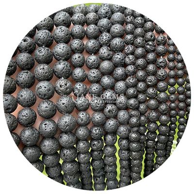 Wholesale Natural Gemstone Round Loose Beads 8mm Hematite Loose Beads Lava Stone Round Agate Beads Spacers for Jewelry M