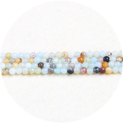 8mm Multicolor Tourmaline Gemstone Loose Beads Round Agate Spacers for Jewelry Making