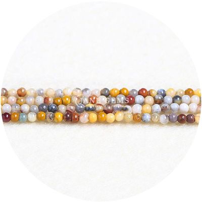 Wholesale Natural Gemstone Loose Beads 8mm Rhodolite Loose Beads Round Multicolor Tourmaline Beads Spacers for Jewelry