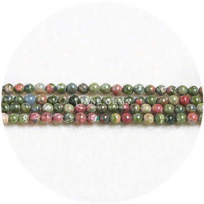 Wholesale Natural Gemstone Loose Beads 8mm Rhodolite Loose Beads Round Multicolor Tourmaline Beads Spacers for Jewelry
