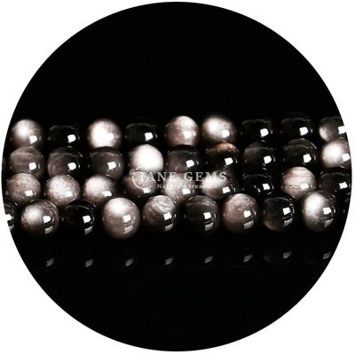 Wholesale Natural 2A Plum Blossom Tourmaline Round Loose Beads Moonstone Flourite Sunstone Beads Spacers for Jewelry