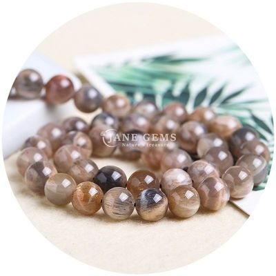 Wholesale Natural 2A Plum Blossom Tourmaline Round Loose Beads Moonstone Flourite Sunstone Beads Spacers for Jewelry