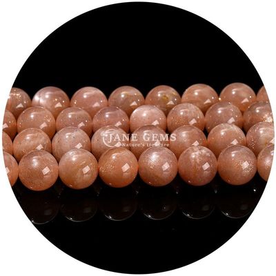 Wholesale Natural 2A Plum Blossom Tourmaline Round Loose Beads Moonstone Flourite Sunstone Beads Spacers for Jewelry