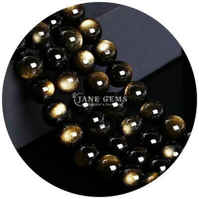 Wholesale Natural 2A Plum Blossom Tourmaline Round Loose Beads Moonstone Flourite Sunstone Beads Spacers for Jewelry