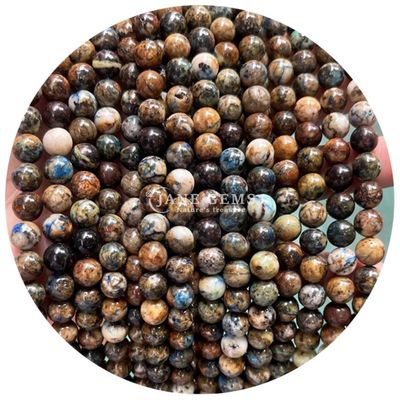 Wholesale Natural 2A Plum Blossom Tourmaline Round Loose Beads Moonstone Flourite Sunstone Beads Spacers for Jewelry