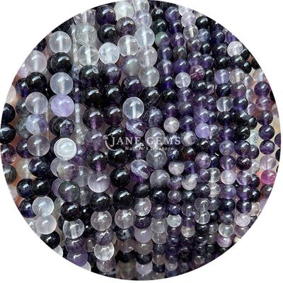 Wholesale Natural 2A Plum Blossom Tourmaline Round Loose Beads Moonstone Flourite Sunstone Beads Spacers for Jewelry