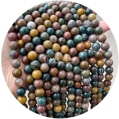 Wholesale Natural 2A Tourmaline Round Loose Beads Moonstone Loose Stone Beads Rainbow Fluorite Beads Spacers for Jewelry