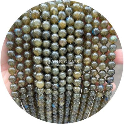 Wholesale Natural 2A Tourmaline Round Loose Beads Moonstone Loose Stone Beads Rainbow Fluorite Beads Spacers for Jewelry