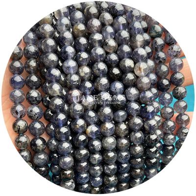 Wholesale Natural 2A Tourmaline Round Loose Beads Moonstone Loose Stone Beads Rainbow Fluorite Beads Spacers for Jewelry