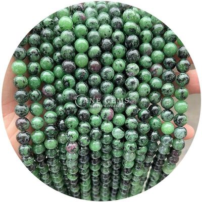Wholesale Natural 2A Tourmaline Round Loose Beads Moonstone Loose Stone Beads Rainbow Fluorite Beads Spacers for Jewelry