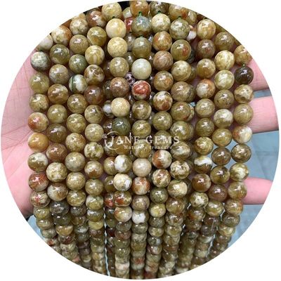 Wholesale Natural 2A Tourmaline Round Loose Beads Moonstone Loose Stone Beads Rainbow Fluorite Beads Spacers for Jewelry
