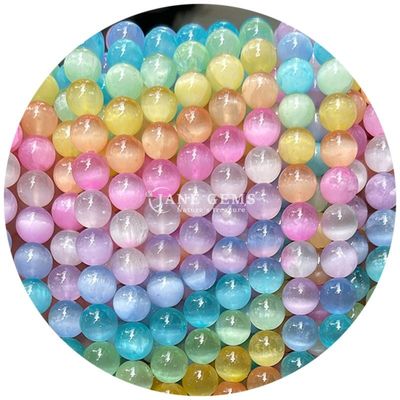 Wholesale Natural Gemstone Round Loose Beads 8mm Blue Gypsum Loose Beads Round Hematite Beads Spacers for Jewelry Making