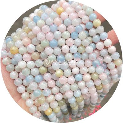 Wholesale Natural Gemstone Round Loose Beads 8mm Blue Gypsum Loose Beads Round Hematite Beads Spacers for Jewelry Making