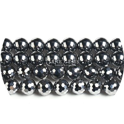 Wholesale Natural Gemstone Round Loose Beads 8mm Blue Gypsum Loose Beads Round Hematite Beads Spacers for Jewelry Making