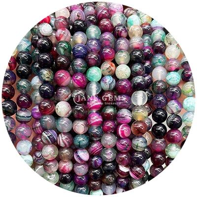 Wholesale Natural Gemstone Round Loose Beads 8mm Blue Gypsum Loose Beads Round Hematite Beads Spacers for Jewelry Making