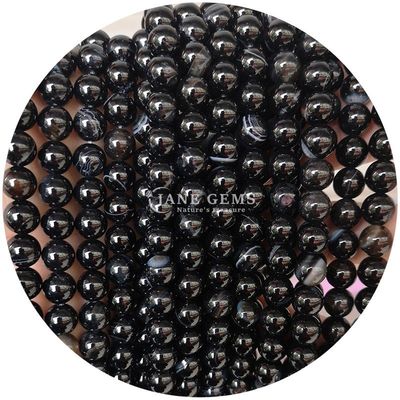Wholesale Natural Gemstone Round Loose Beads 8mm Blue Gypsum Loose Beads Round Hematite Beads Spacers for Jewelry Making