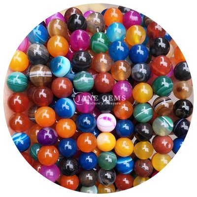 Wholesale Natural Gemstone Round Loose Beads 8mm Blue Gypsum Loose Beads Round Hematite Beads Spacers for Jewelry Making