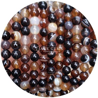 Wholesale Natural Gemstone Round Loose Beads 8mm Blue Gypsum Loose Beads Round Hematite Beads Spacers for Jewelry Making