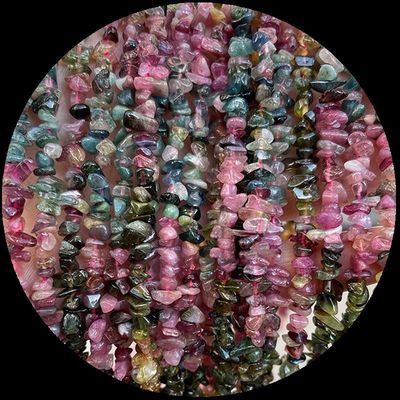 Tourmaline Natural Turquoise Bead Natural Crystal Irregular Shape Chip Gravel Stone Loose Bead Strands For Bracelets