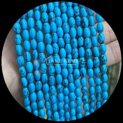 Tiger's Eye Yellow Aventurine Gem Bead Natural Crystal Rice Shape Stone Loose Bead Strands For Bracelets
