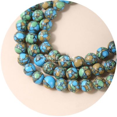 Wholesale Howlite Round Stone Loose Beads Turquoise Loose Beads Round Beads Spacers For Jewelry Making