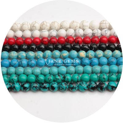 Wholesale Howlite Round Stone Loose Beads Turquoise Loose Beads Round Beads Spacers For Jewelry Making