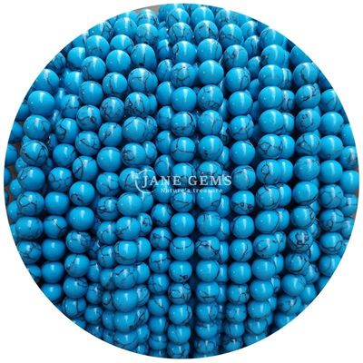 Wholesale Howlite Round Stone Loose Beads Turquoise Loose Beads Round Beads Spacers For Jewelry Making