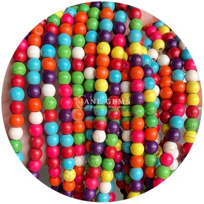 Wholesale Howlite Round Stone Loose Beads Turquoise Loose Beads Round Beads Spacers For Jewelry Making